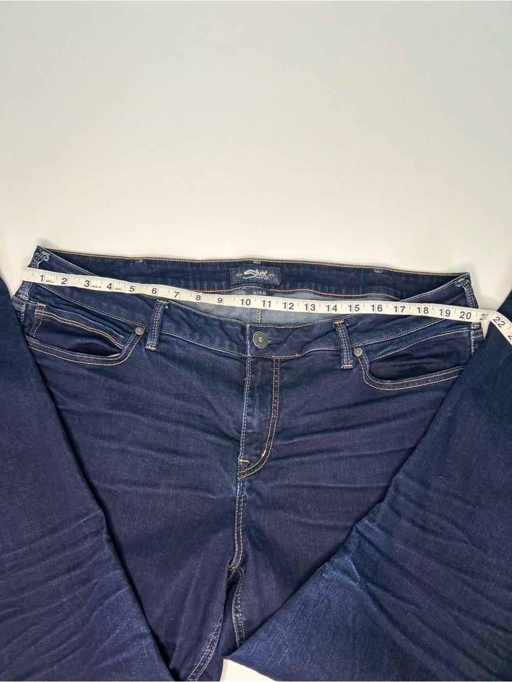 Silver Jeans Co Aiko Mid Rise Dark Wash Ankle Skinny Jeans Plus Size 22 W40 L27 - Picture 5 of 8